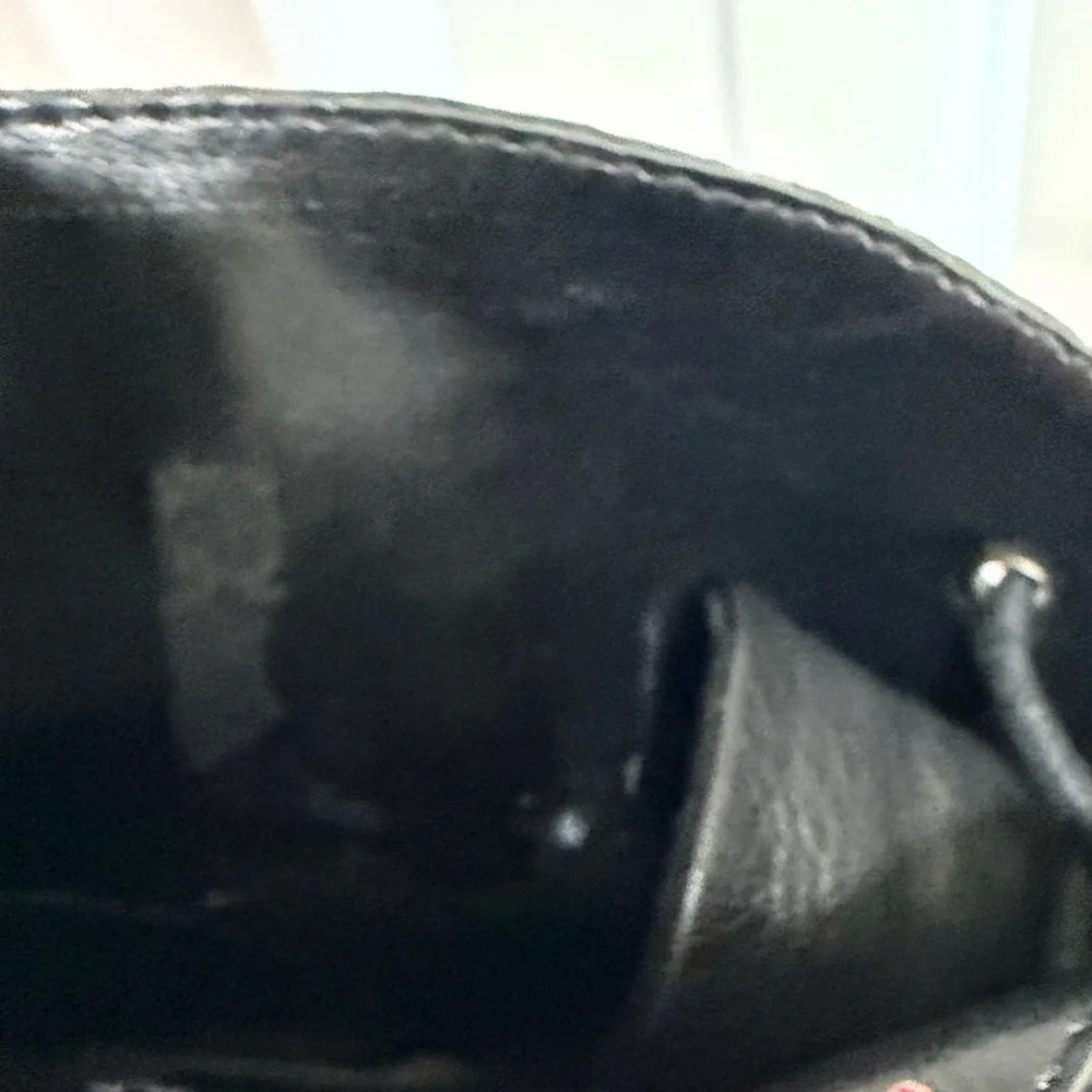 BCBGeneration BG-Kenan Black Leather Wedge Ankle Boots Size 9.5M